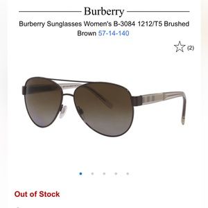 Burberry Aviator Women’s Sunglasses